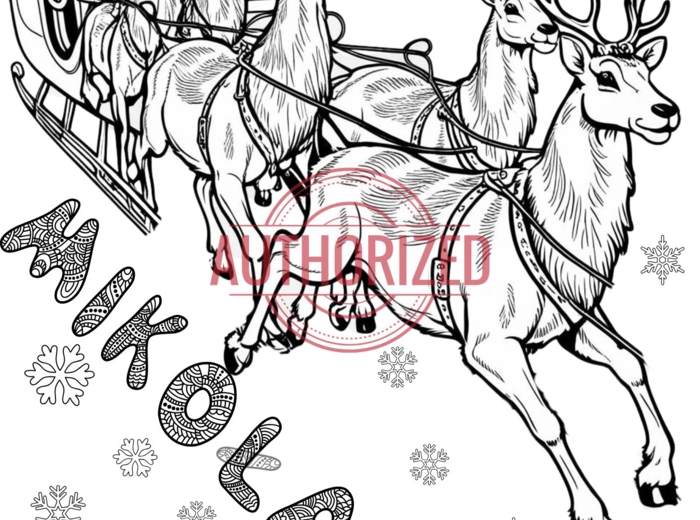 Kolorowanka XXL na Mikołajki