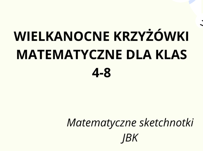 Matematyczne krzyżówki wielkanocne