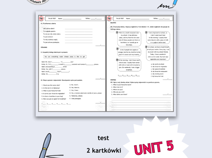 Together 4 - test i kartkówki do podręcznika dział 5