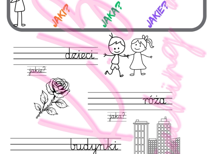 Przymiotnik - wklejka - klasa 2