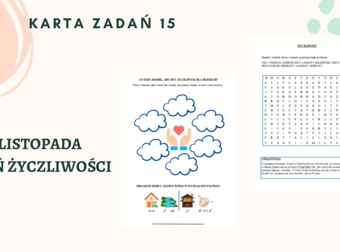 KARTA ZADAŃ 15 - DZIEŃ ŻYCZLIWOŚCI