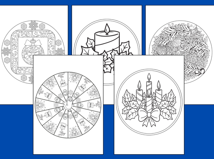 ZIMOWA MANDALA – zima – kolorowanka – biblioteka - świetlica - gazetka - mandale - 13 szt.