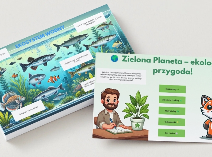 Ekologiczna przygoda. Ekosystem wodny. Ekosystem leśny. Gra MEMORY. Puzzle. QUIZ. [PAKIET]