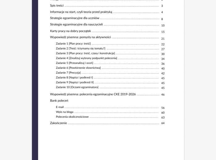 Egzamin ósmoklasisty: wypowiedź pisemna krok po kroku - pomysły i karty pracy dla nauczycieli