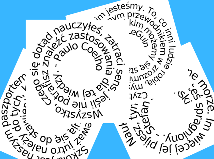 CYTATY w spirali - szkoła, nauka, książka