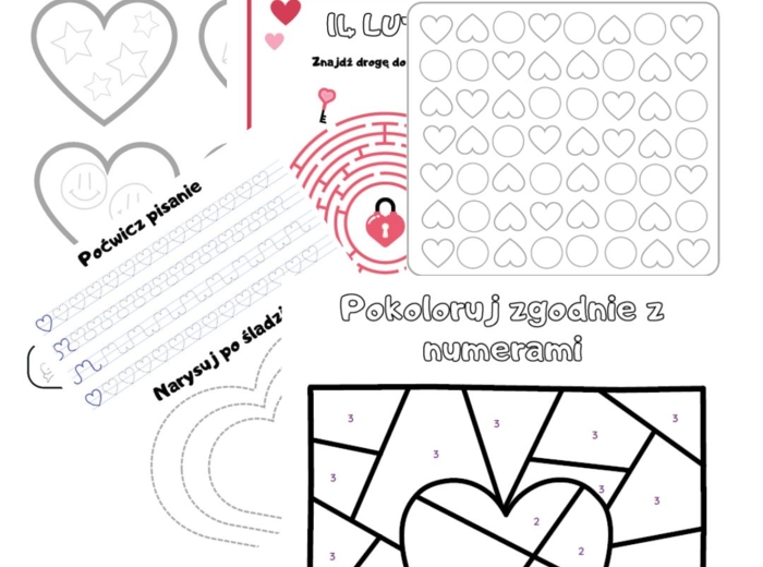 Materiał edukacyjny dla dzieci Walentynki