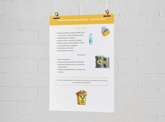 Instrukcje segregacji śmieci w szkole