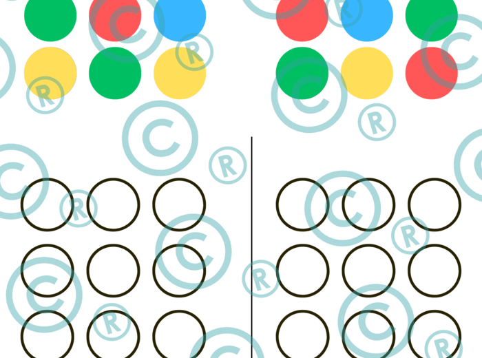 Ćwiczenie grafomotoryczne: Koloruj według wzoru obiema rękami