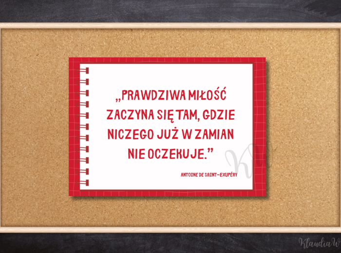 Cytaty o miłości – 15 dekoracyjnych plansz A4 (Walentynki)
