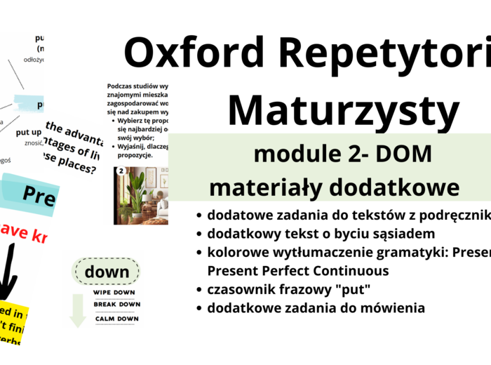 Oxford Repetytorium Maturzysty, rozdział 2, dodatkowe materiały