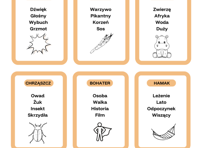 Gra taboo- ortografia: h, ch