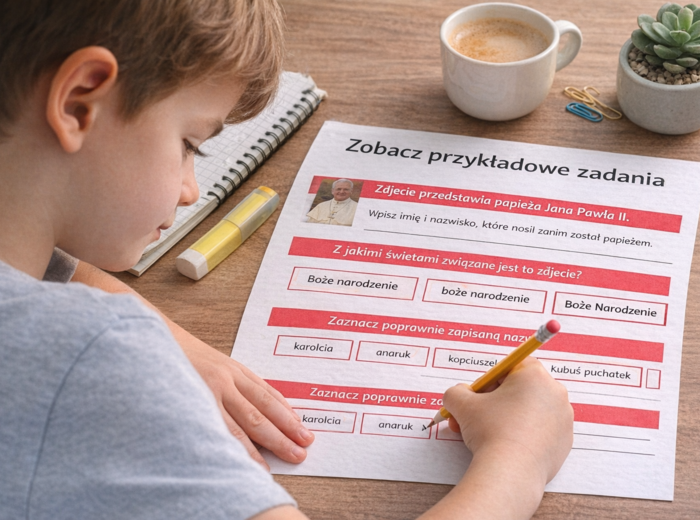 WIELKA I MAŁA LITERA [Karta pracy, sprawdzian]