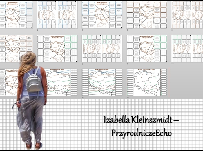 Notatka okienkowa/stacja zadaniowe/notatka interaktywna/notatka graficzna/karta pracy/sketchnotka „Krainy geograficzne na mapie Polski”, „Ukształtowanie powierzchni Polski” w pdf do SP. Geografia 7, dział „Środowisko przyrodnicze Polski”. Materiał wykona