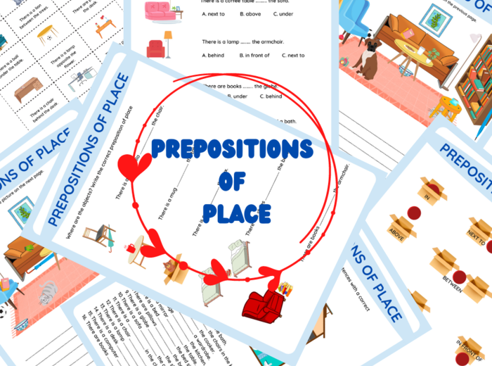 Zaimki miejsca / Prepositions of place
