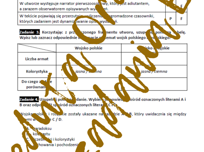 E8 „Reduta Ordona” *ZBIÓR ZADAŃ EGZAMINACYJNYCH* – wymagania 2024/2025 i 2025/2026