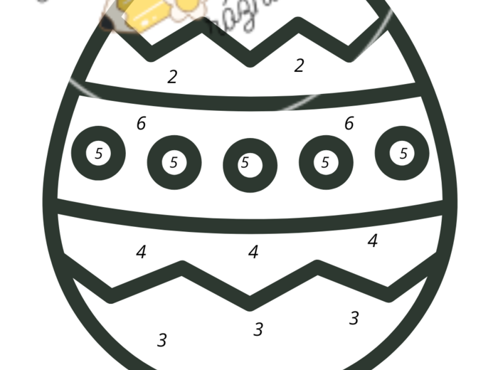 EASTER EGG, EASTER BASKET- kolorowanki wg kodu.