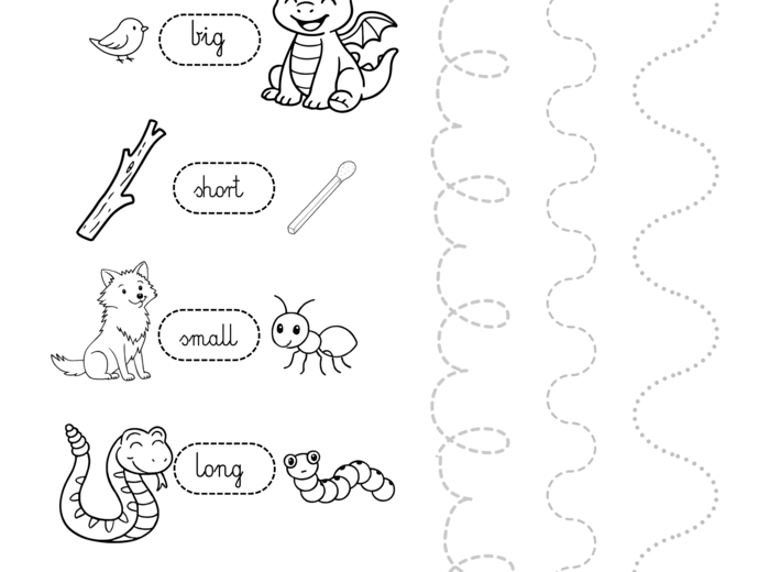 Karty pracy - klasa 1 - język angielski, ćwiczenia grafomotoryczne