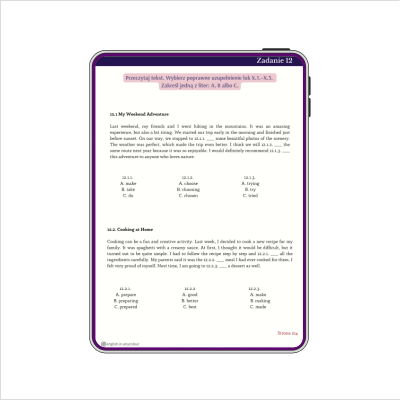 Angielski - ZESTAW - egzamin ósmoklasisty