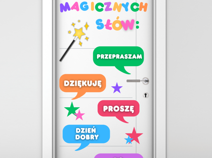 MAGICZNE SŁOWA - Dekoracja/gazetka
