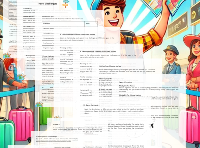 ZESTAW 3 WAKACYJNYCH LEKCJI ANGIELSKIEGO B1/B2. Karty pracy. Worksheet. Gotowe lekcje.