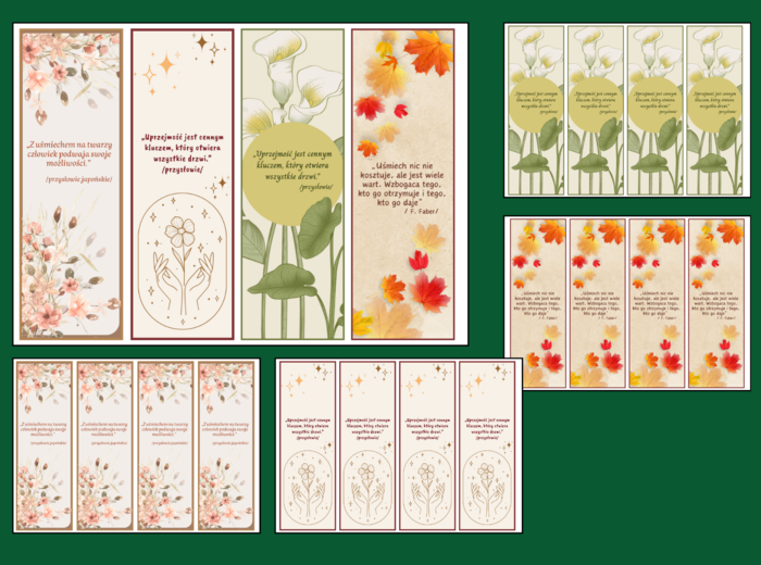 DZIEŃ ŻYCZLIWOŚCI I POZDROWIEŃ- Dzień Uśmiechu - cytaty – zakładki do książek – zakładka – wersja 1