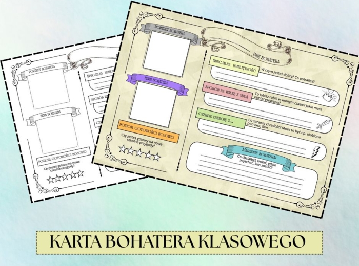 Karta "Bohater klasowy" (typu "Wszystko o mnie")