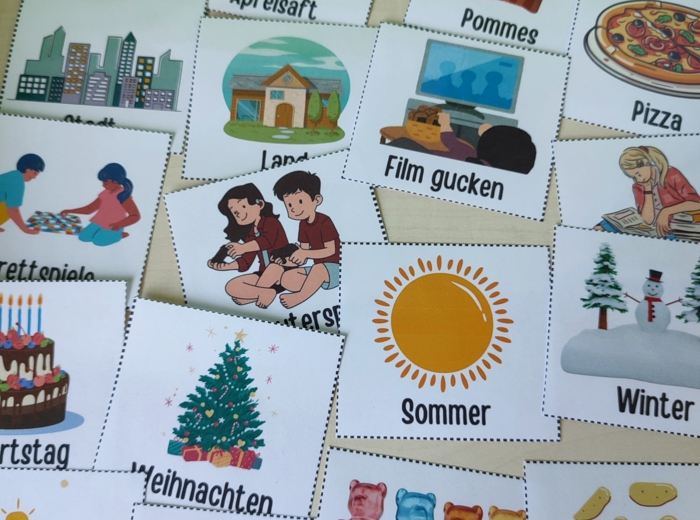 Dies oder das? - język niemiecki - prosta gra językowa