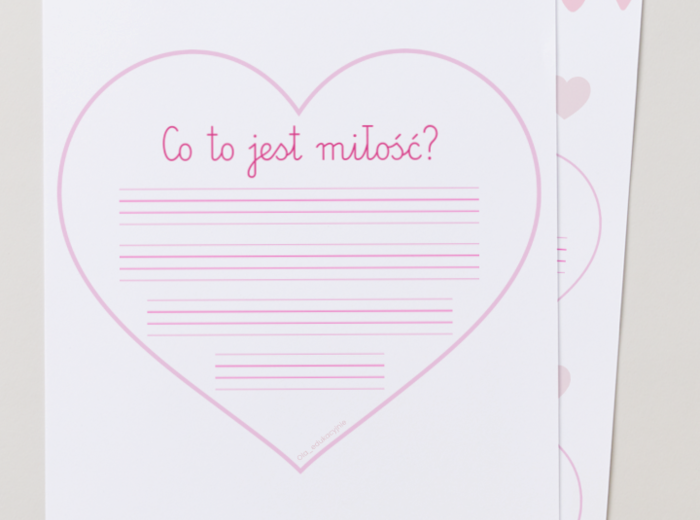 Walentynki - karty pracy