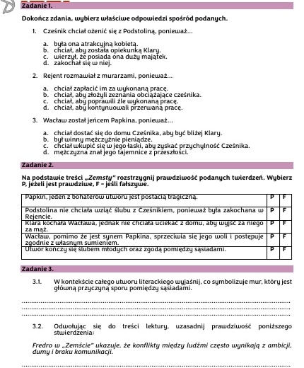 Lektury na korepetycjach - zestaw dla korepetytorów pracujących z uczniami do E8