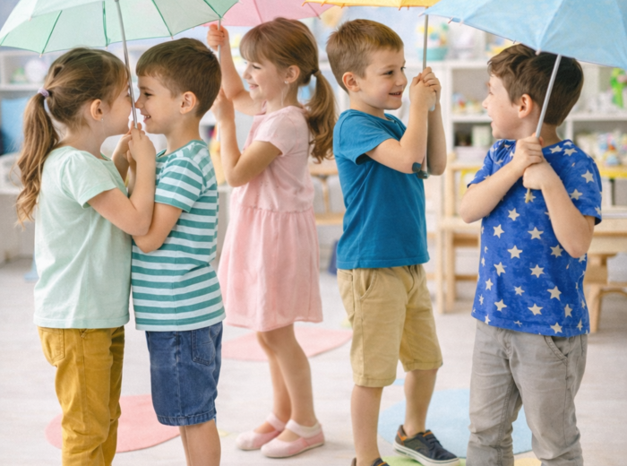 Taniec kropel deszczu – scenariusz zajęć ruchowych