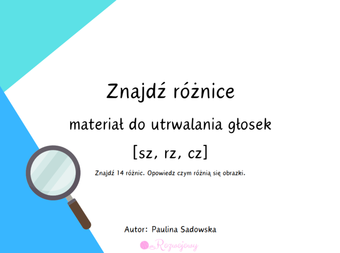 Różnice - głoski sz, rz, cz