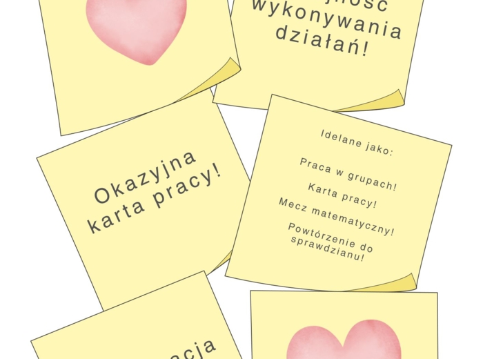 Walentynka dla Bożeny - kolejność wykonywania działań klasa 6