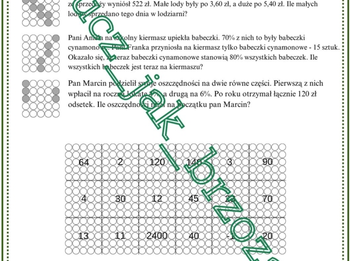 Równania, rozwiązywanie zadań tekstowych za pomocą równań, karta pracy, kodowanie, praca w grupach, klasa 7