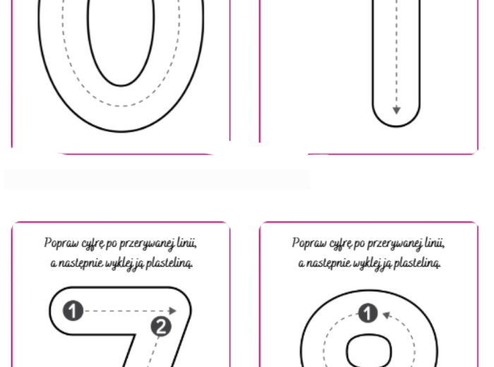 Karty grafomotoryczne- cyfry