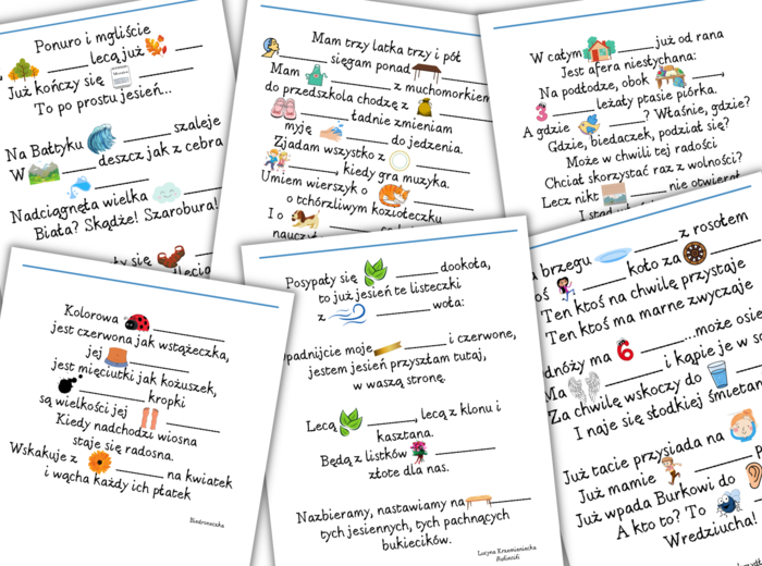 Dyktando z obrazkami. Zajęcia z języka polskiego.