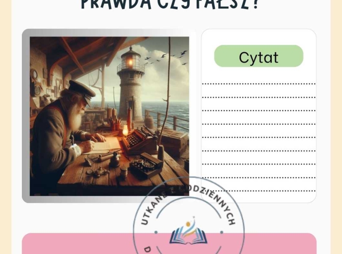 Prawda czy fałsz?-karty graficzne do lektury ,,Latarnik"