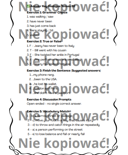 Catching Up Karta Pracy