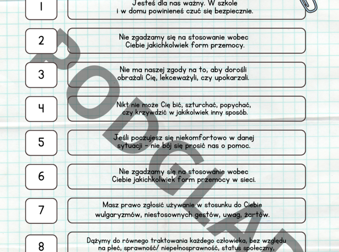 Standardy Ochrony Małoletnich wersja skrócona dla dzieci i młodzieży