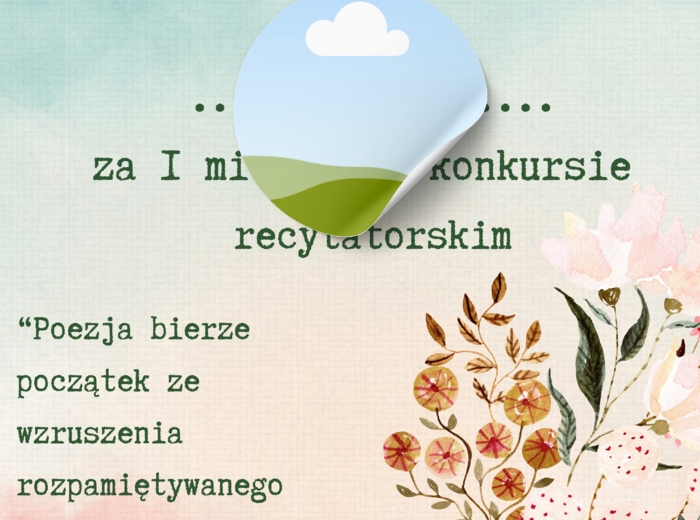 Dyplomy - konkurs recytatorski