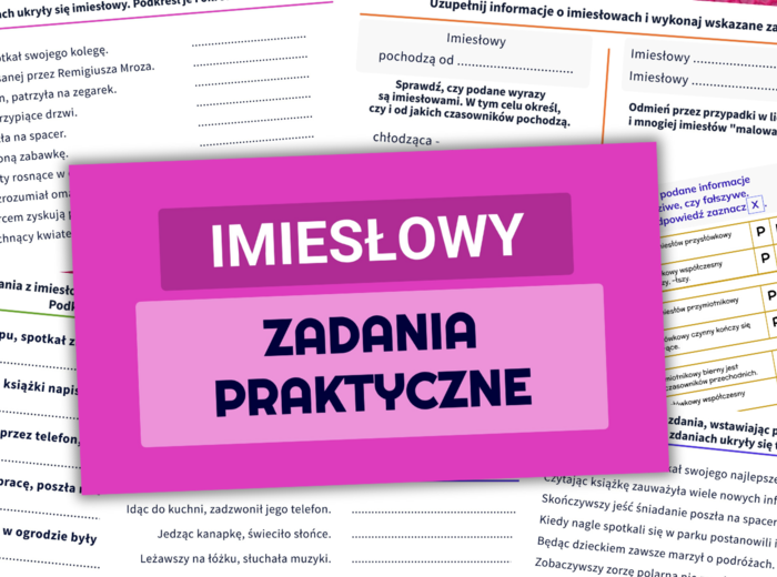 Imiesłowy - karty pracy lub stacje zadaniowe