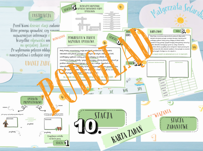 Imiesłowowe stacje zadaniowe.