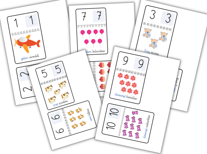Liczby do 10 - na ścianę lub do zeszytu
