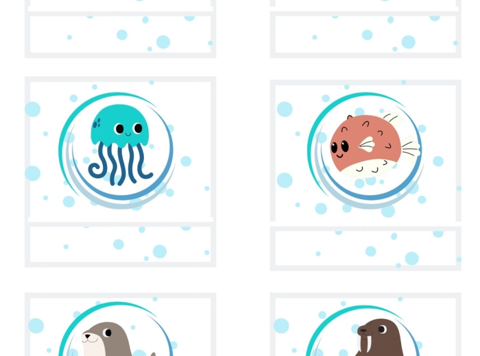 ZNACZKI PRZEDSZKOLNE. ZWIERZĘTA MORSKIE. CZĘŚĆ I.