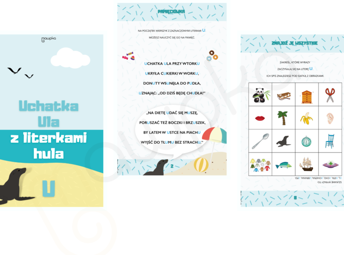 Zeszyt zadań do nauki samogłoski U