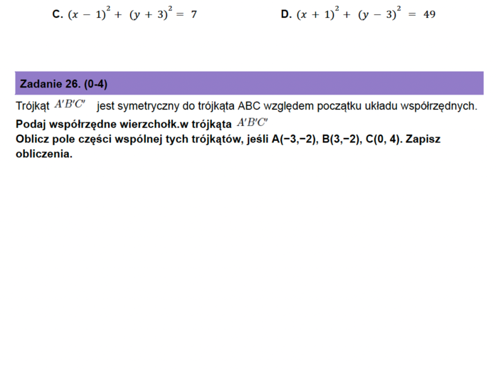 Arkusz próbny z matematyki nr 3