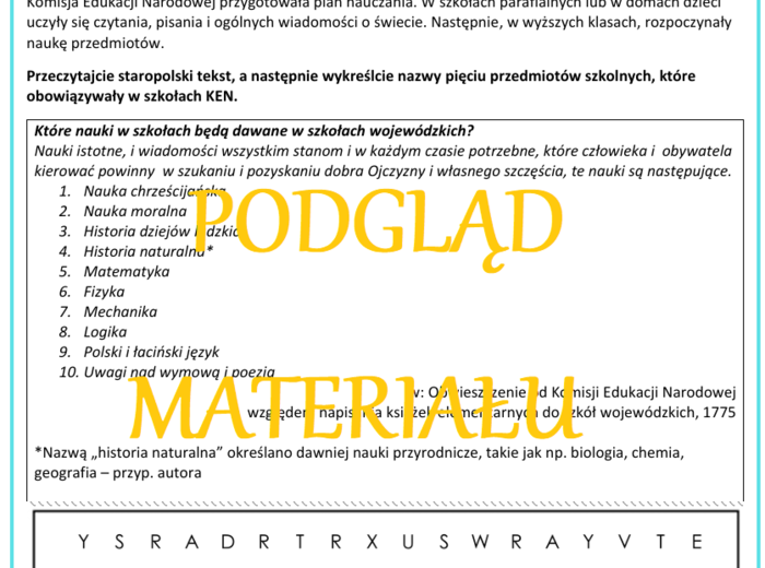 Komisja Edukacji Narodowej - stacje zadaniowe