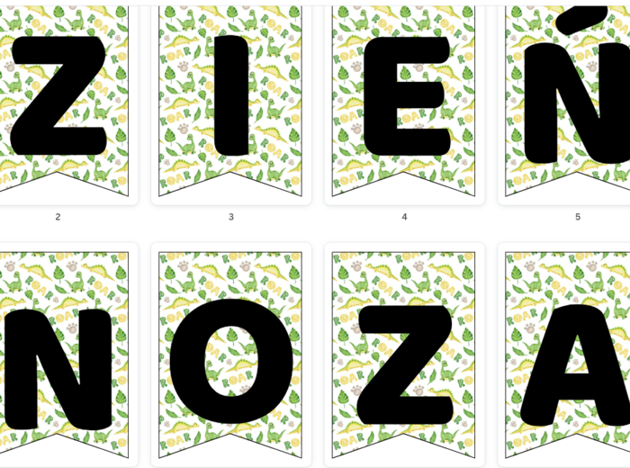 Dzień Dinozaura girlanda