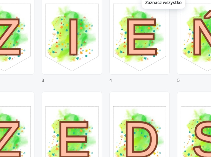 DZIEŃ PRZEDSZKOLAKA - NAPIS GIRLANDA