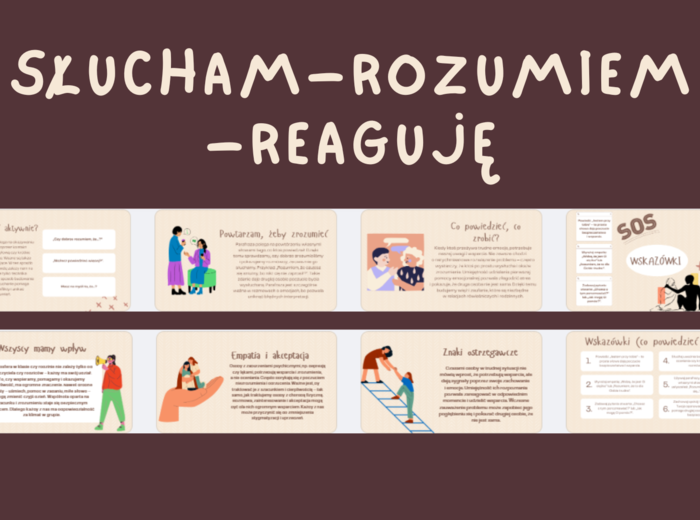 Edukacja Zdrowotna, Godzina wychowawcza- PREZENTACJA- SŁUCHAM- ROZUMIEM-REAGUJĘ – kl 7- 17 SLAJDÓW PDF