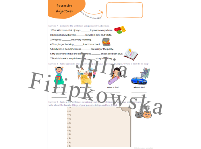 Pronouns/ Zaimki/ Subject Pronoun/ Object Pronoun/ Possessive Adjectives/ Possessive Pronoun/ Reflexive Pronoun/ Worksheet/ Zestaw zadań/ Teoria i Praktyka/ Teoria/ Theory/ Zadania/ Pakiet/ Karta pracy/ Gramatyka/ Grammar/ English Grammar/ Matura/ SP/ SP